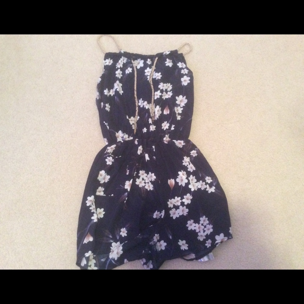 Blue romper from ROMWE